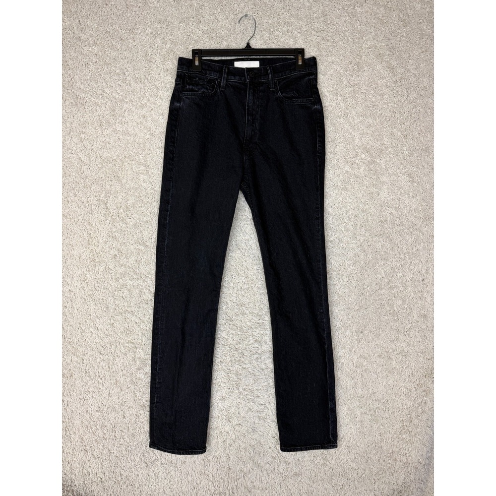 Mother High Waisted Rider Skimp Straight Jeans Womens Size 30 Black Stretch